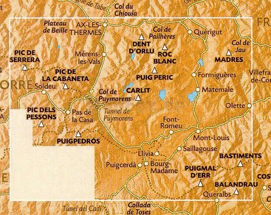 Alternative view of Cerdagne Capcir 1: 50 000 carte de randonnées