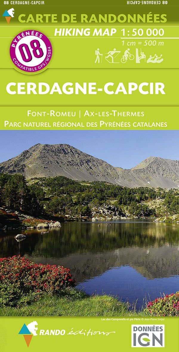 Cerdagne Capcir 1: 50 000 carte de randonnées