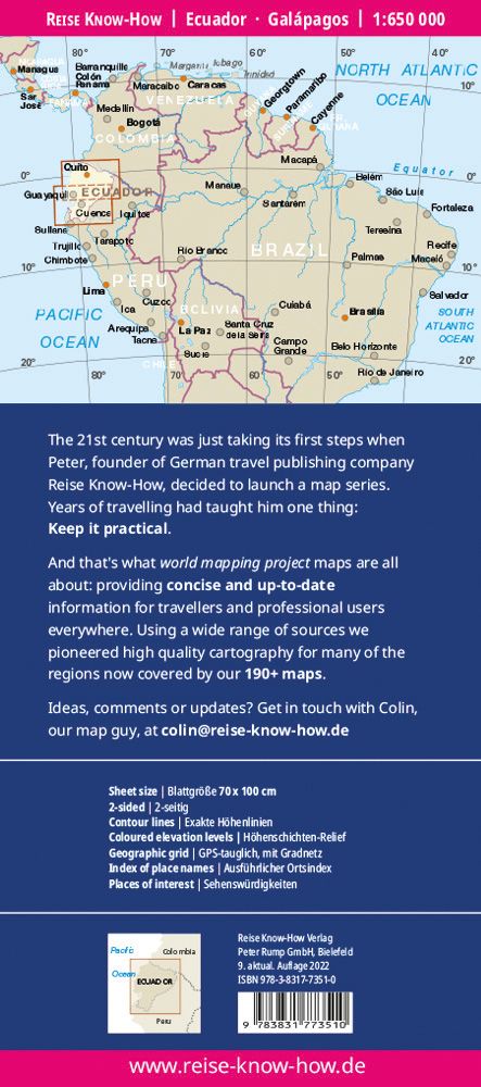 Ecuador 1: 650 000 mit Galapagos 1: 1 000 000 – Bild 3