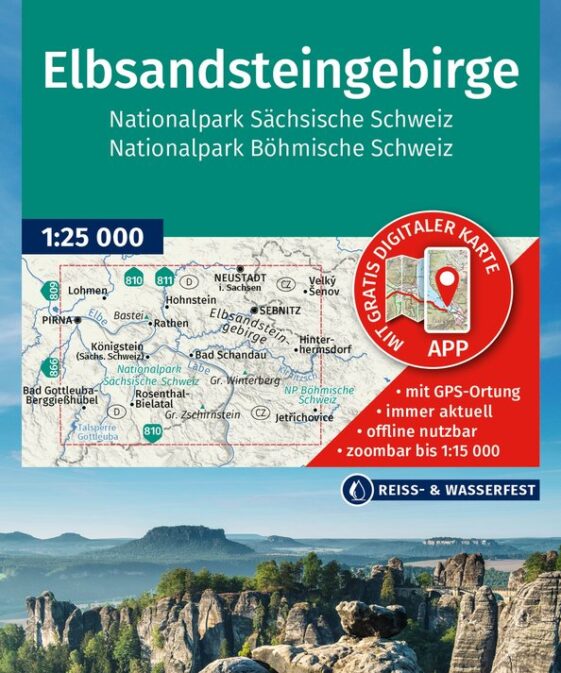 Elbsandsteingebirge 1: 25`000
