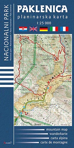 PAKLENICA Mountain map 1: 25 000