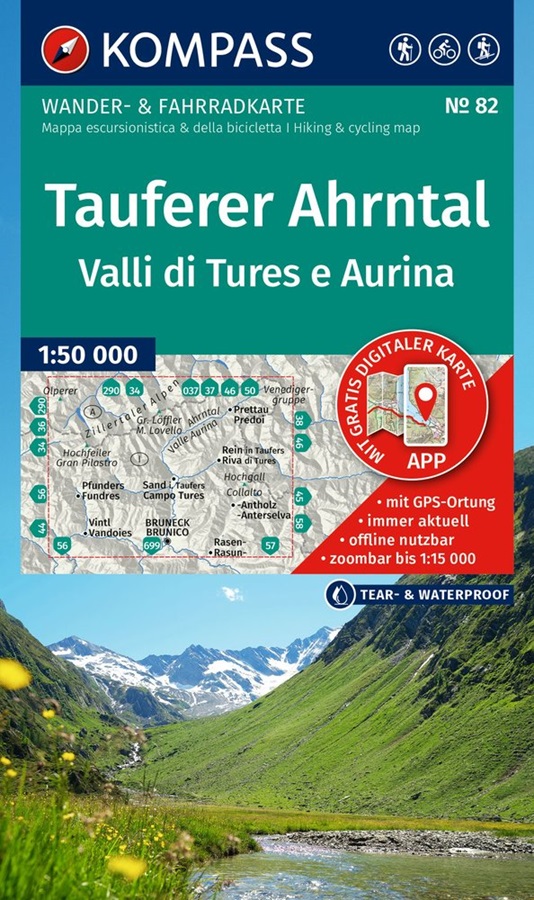 Tauferer Ahrntal / Valle di Tures e Aurina 1:50'000 WK 82