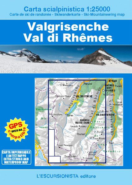 Valgrisenche Val di Rhemes Carta Scialpinistica 1:25'000