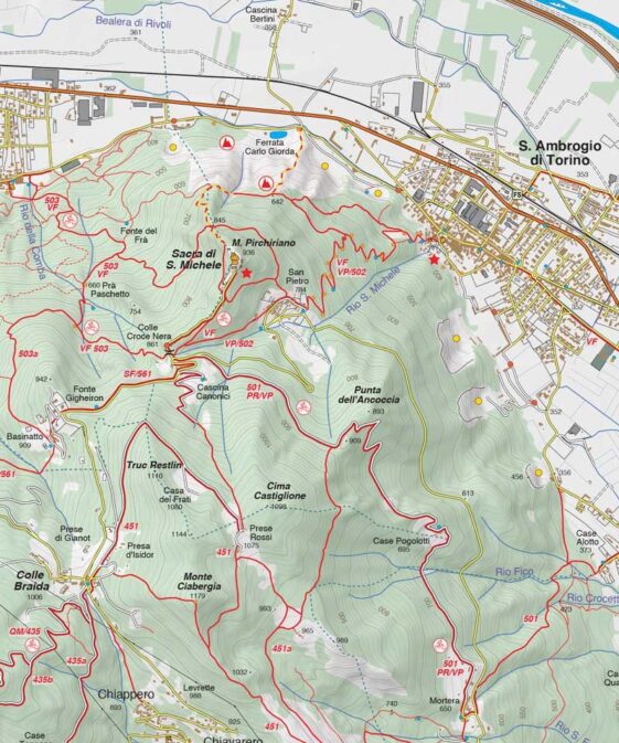 Bassa Valle Susa, Musinè, Val Sangone, Collina di Rivoli 1:25'000; sheet 4 - Image 3