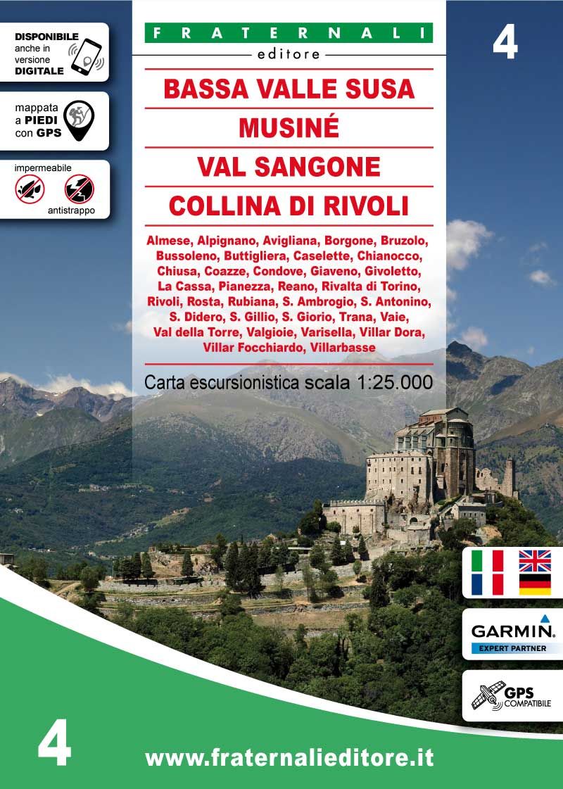 Bassa Valle Susa, Musinè, Val Sangone, Collina di Rivoli 1:25'000; sheet 4