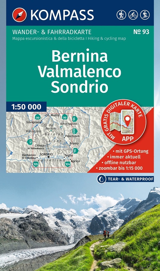 Bernina Valmalenco Sondrio 1:50`000 - WK 93