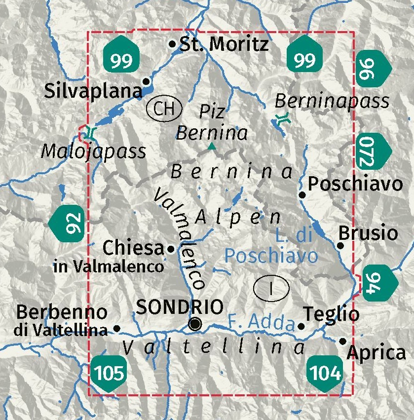 Bernina Valmalenco Sondrio 1:50`000 - WK 93 – Bild 2