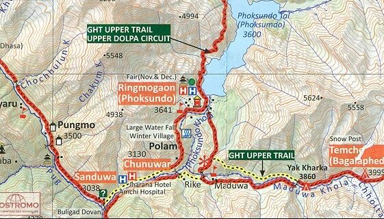 Alternative view of Dolpo Circuit 1:125'000