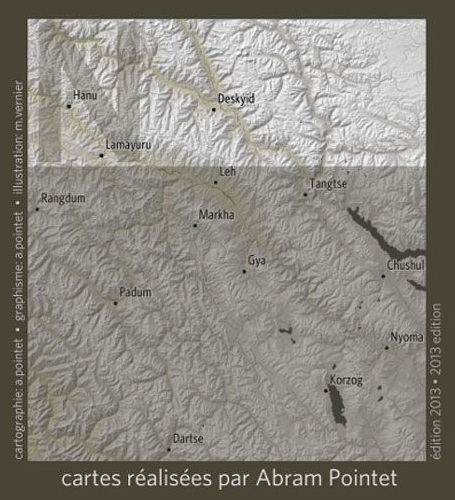 Alternative view of Ladakh - Zanskar - Nord 1:150.000 Brog-yul, Noubra, Shyog