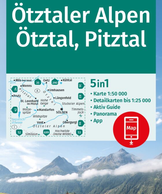 Ötztaler Alpen, Ötztal, Pitztal; 1:50`000