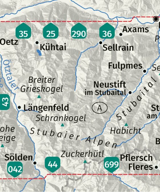 Alternative view of Stubaier Alpen 1:50`000 WK 83