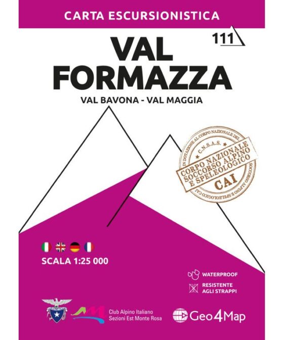 Val Formazza - Val Bavona, Val Maggia 1:25'000 (sheet 111)