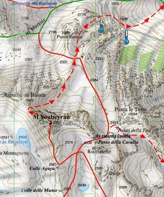 Alternative view of Valle Maira carta scialpinistica 1:25'000