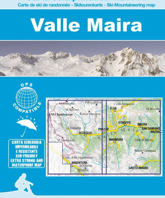 Valle Maira carta scialpinistica 1:25'000
