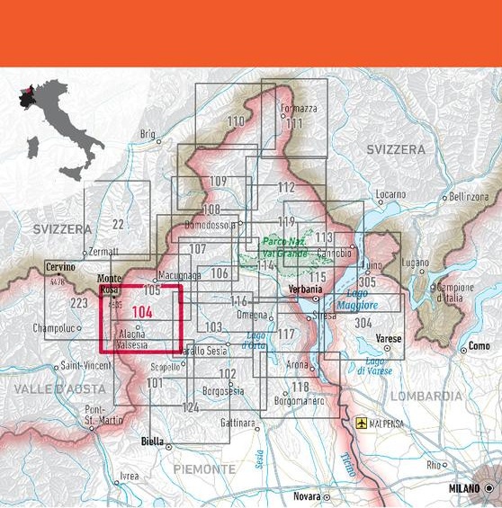 Alternative view of Valsesia - Monte Rosa, Alagna Valsesia, Rima San Giuseppe, Carcoforo 1:25'000