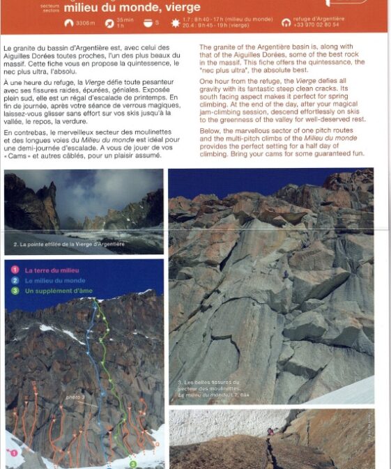 Alternative view of Fiche Granite 13: Aiguille d'Argentière - milieu du monde, Vierge