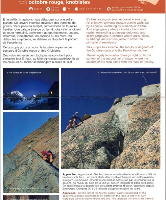 Alternative view of Fiche Granite 16: Promontoire des Dorées, secteurs octobre rouge, knobistes