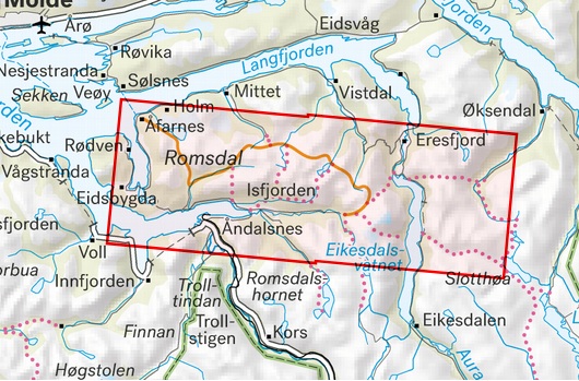 Alternative view of Isfjorden & Eresfjord 1:25'000