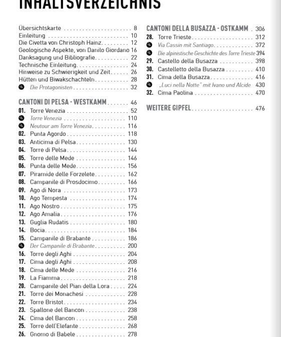 Alternative view of Civetta Südseite: Cantoni di Pelsa - Westkamm - Cantoni della Busazza - Ostkamm