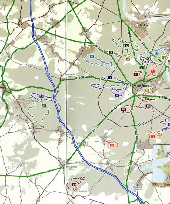 Alternative view of Fontainebleau Trails - 22 Runs and Walks on the Sentiers Bleus