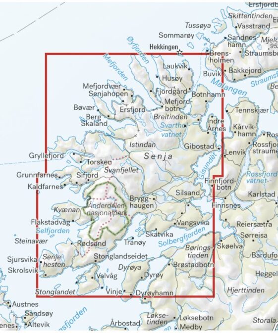 Alternative view of Turkart Senja 1:50'000