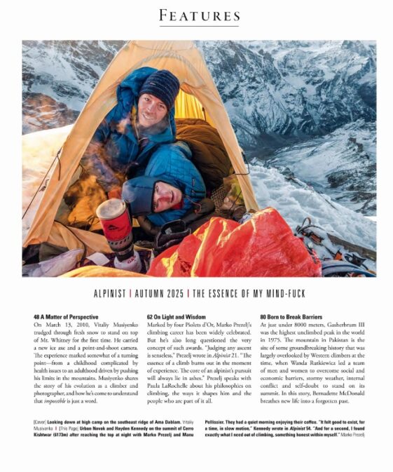 Alternative view of Alpinist 91 - Autumn 2025