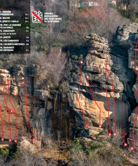 Alternative view of Patones Guía de escalada: Pontón de la Oliva / Los Alcores / Peñarrubia / Cañón de Uceda / Patones pueblo