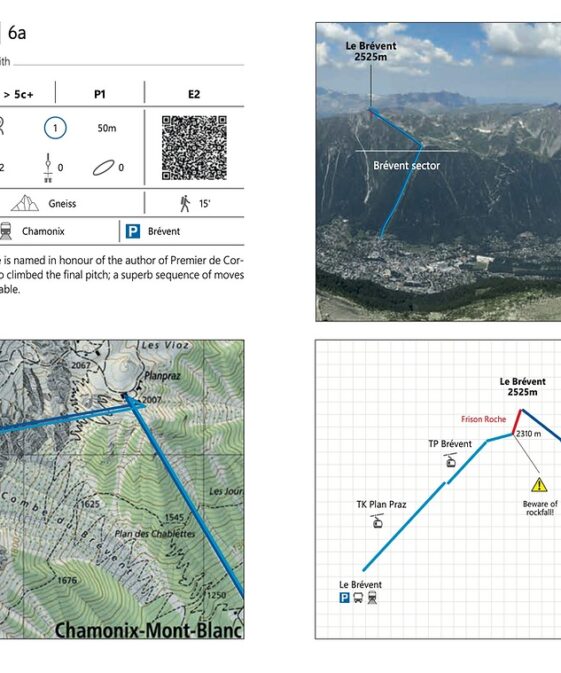Alternative view of 50 Classic Climbs up to 6a around Chamonix Mont-Blanc